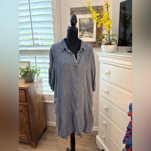 Velvet Heart
Denim Collared Shirt/Dress, 2X